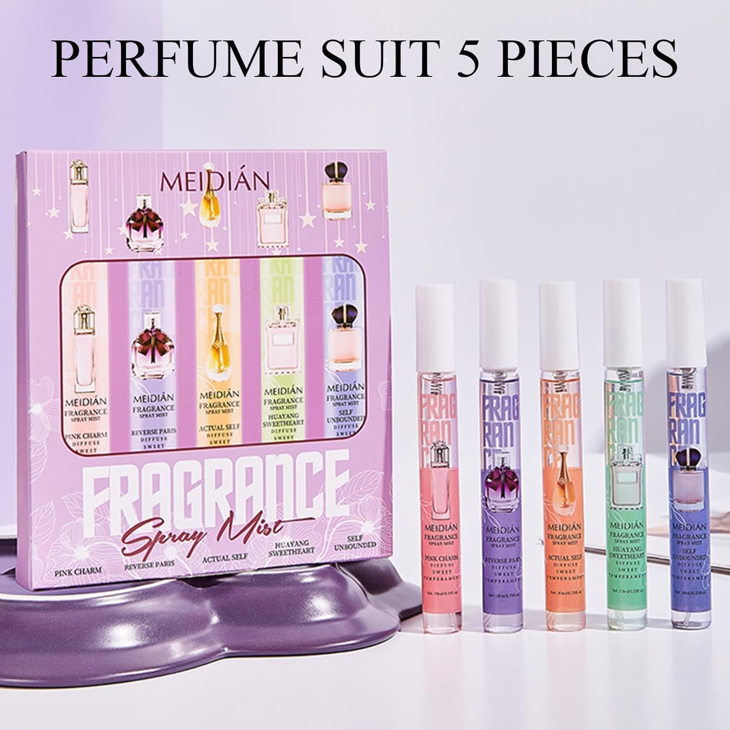 Coffret brume corporelle femme - floral frais - 5x10ml - cheveux & corps