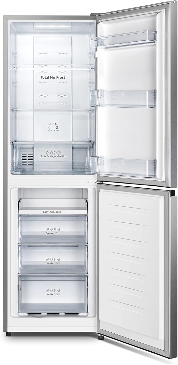 Hisense - RB327N4AD2 - 256L - réfrigérateur-congélateur, argent, autoportant, F