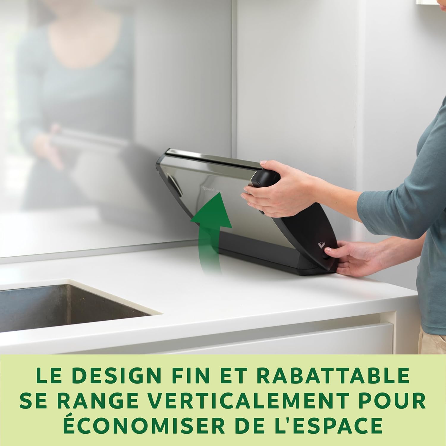 FoodSaver - machine sous vide V2860-I, argent, 3 vitesses, rangement rouleau