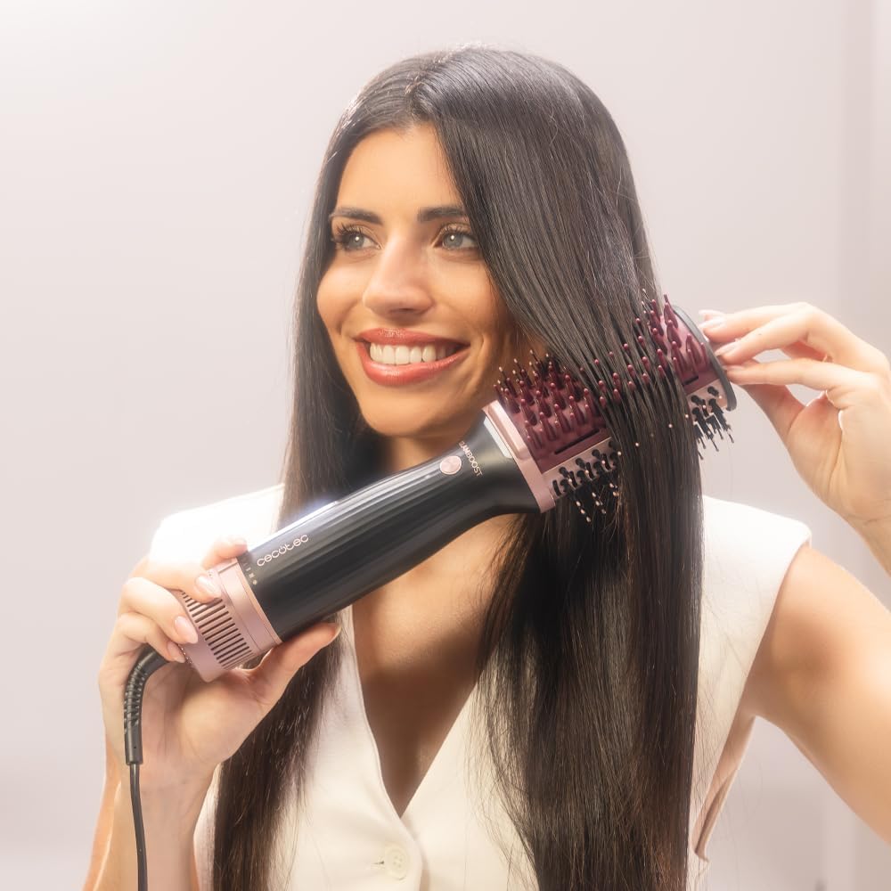 Cecotec - Air DryBold Elite Black - brosse coiffante 1200W, ionique, céramique, 3 modes