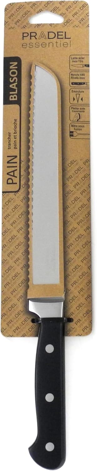 Blason - couteau à pain, série Satinée - lame 20 cm, inox 13C, noir