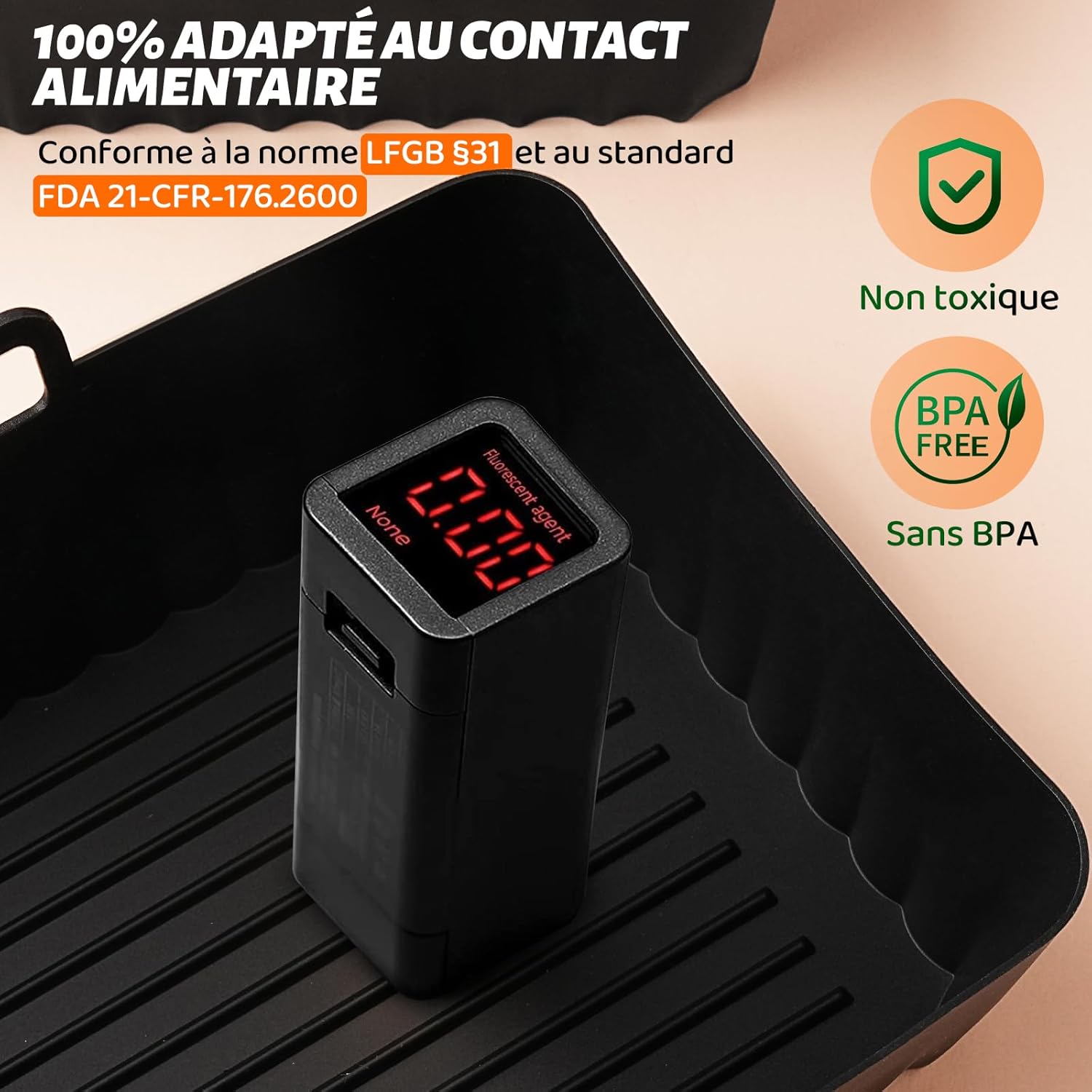 Accessoires Air Fryer - ensemble double zone, 7,6L-9,5L, sans BPA, lave-vaisselle, AF300EU/AF400EUCP/DZ400EU