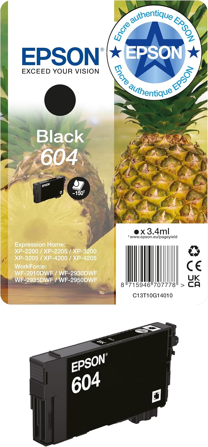 Epson - Cartouche 604 série - noir - encre haute qualité, longue durée