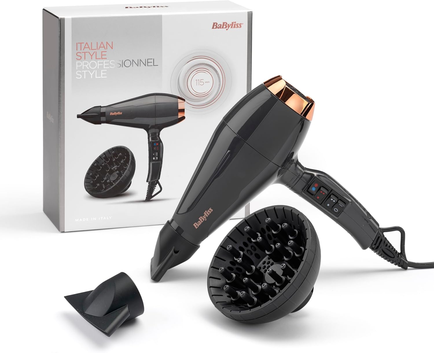 BaByliss - Air Pro, puissant 2200W, ionique, AC, diffuseur, 6719DE