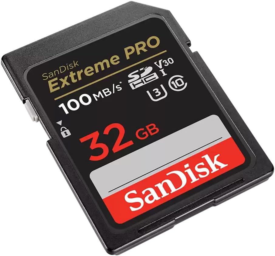 SanDisk - Extreme PRO - 32 Go - SDHC, 100 Mo/s, UHS-I, Classe 10, U3, V30