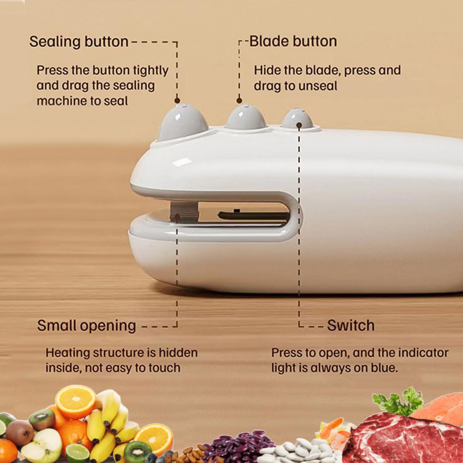 Scelleuse portable - compacte - rechargeable USB - coupe et scelle sacs