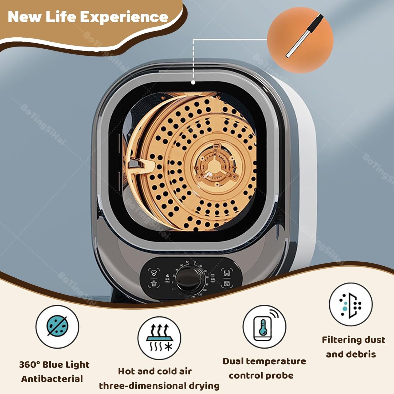 Sèche-linge condensateur portable, 0,8 kg, mini, faible bruit, compact