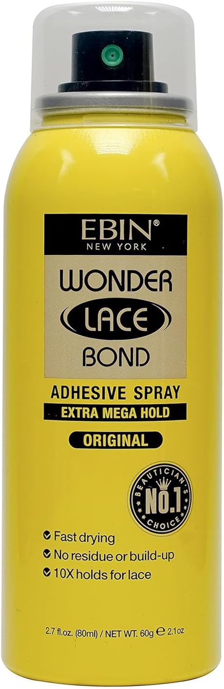 EBIN NEW YORK - Wonder Lace Bond Spray - 80ml - Adhésif extra fort pour perruque