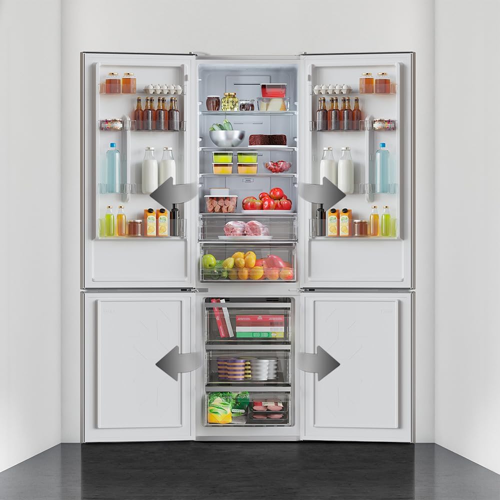 Cecotec - Bolero CoolMarket Combi 356 - 356L inox - No Frost, MultiAirFlow, congélation rapide, classe E
