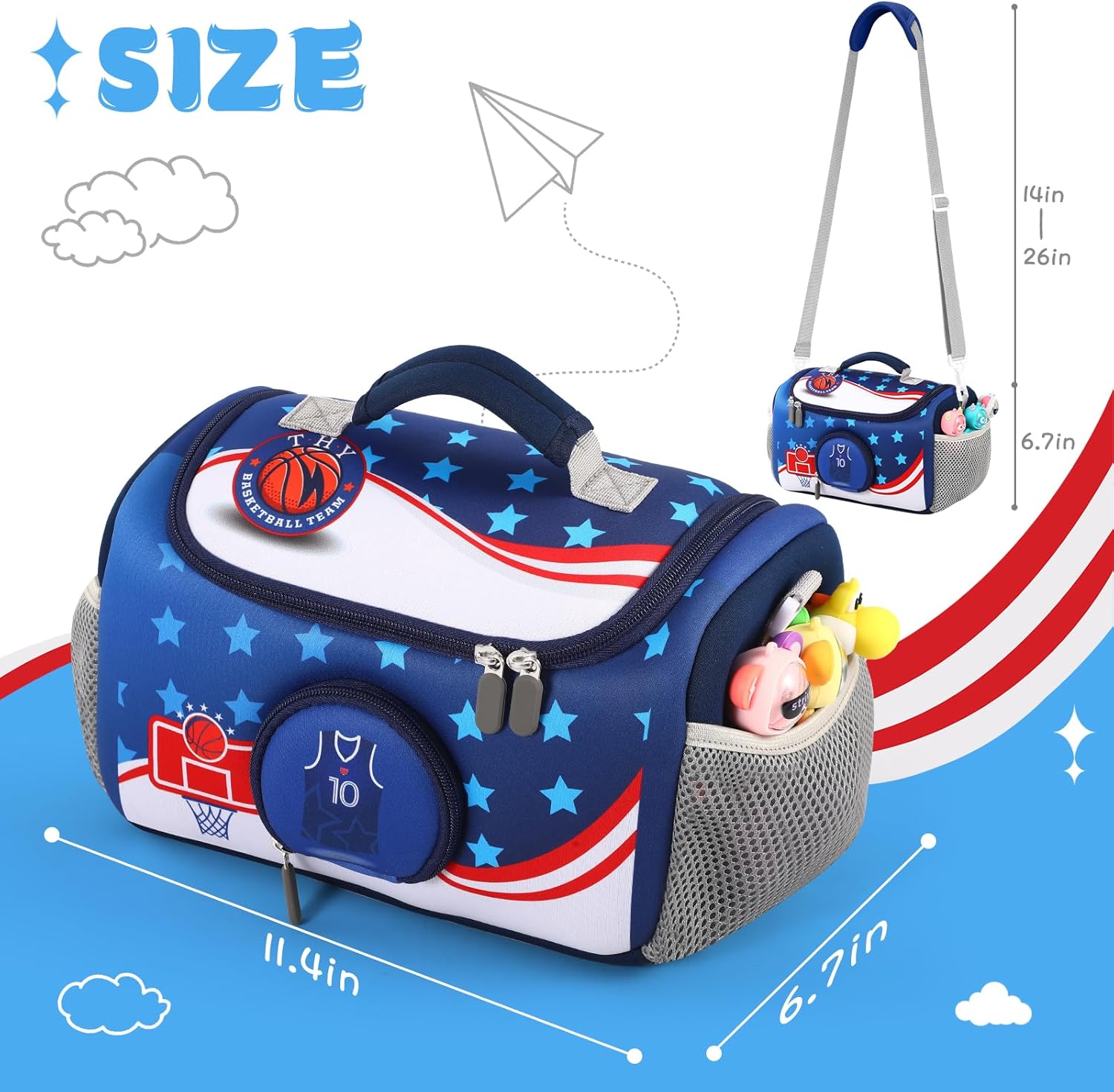 Étui de transport - kit Toniebox 1&2 - rangement figurines, accessoires - bleu, compact