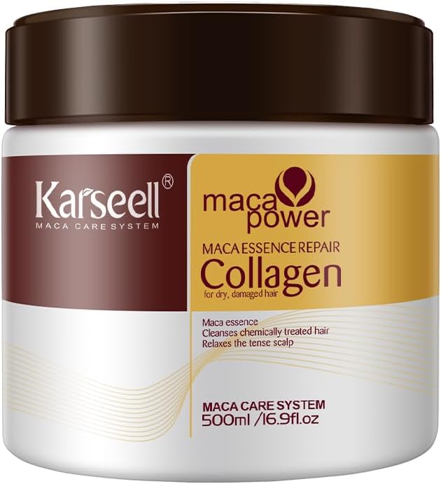 Karseell - Collagen Masque Cheveux 500ml - Argan, réparation intense