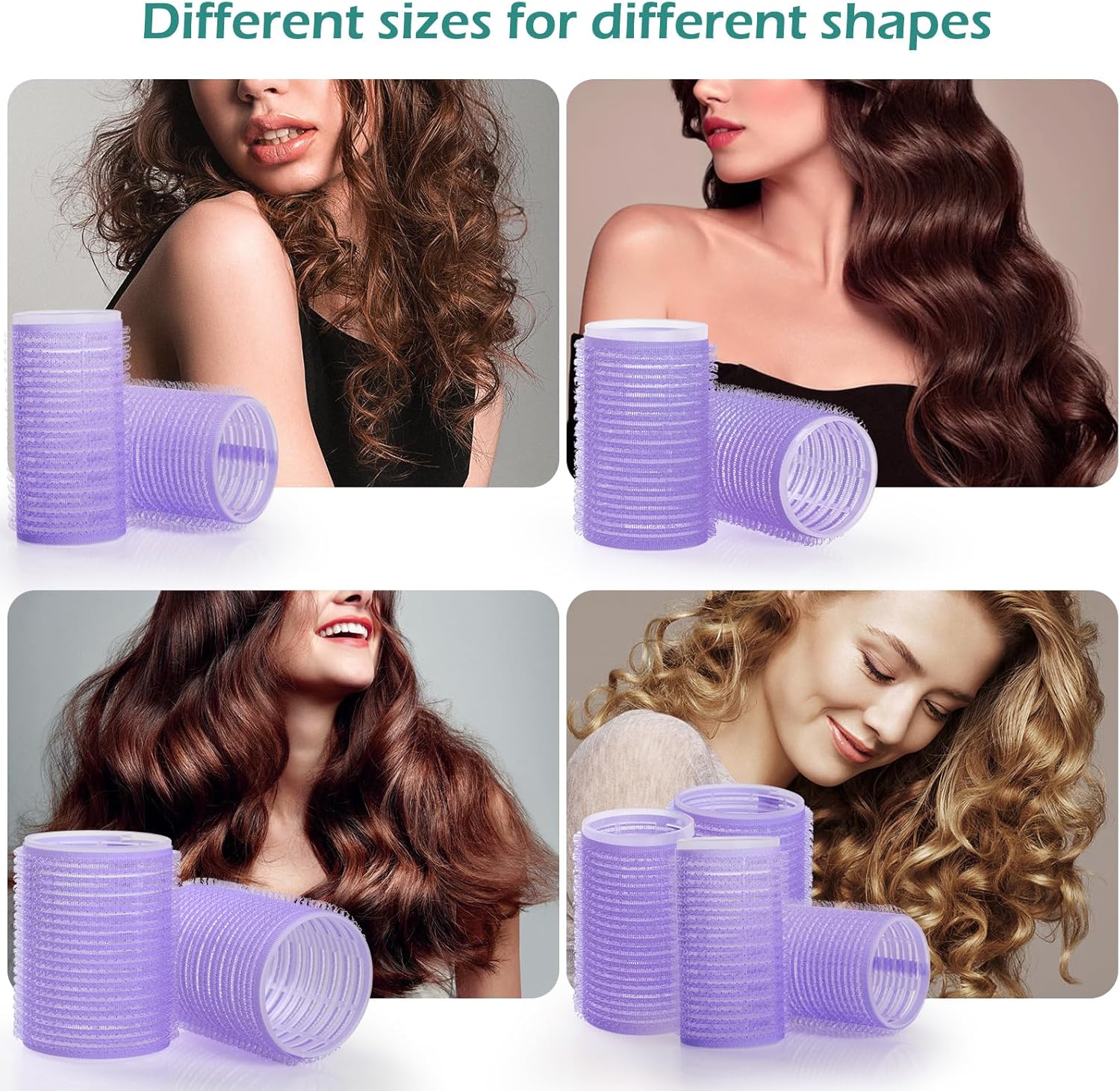 GeeRic - Bigoudis auto-agrippants 33pcs - sans chaleur, accessoires inclus