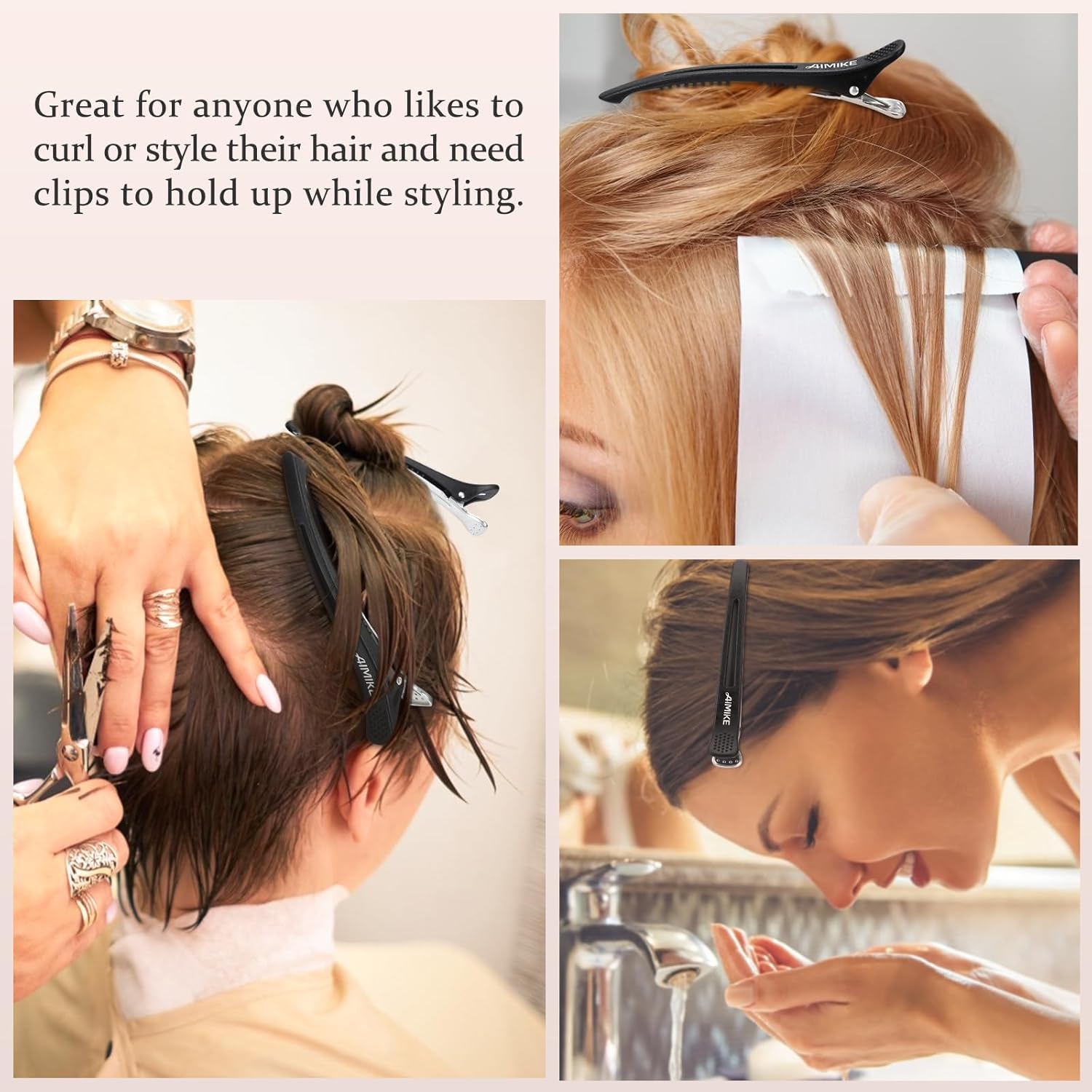 AIMIKE - Pinces à cheveux pro, 4,3