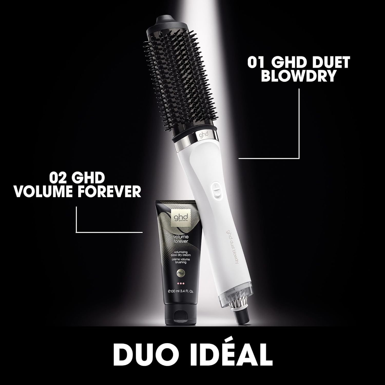 ghd - Duet Blowdry - Brosse soufflante 2-en-1 - 3x volume, brushing sans frisottis