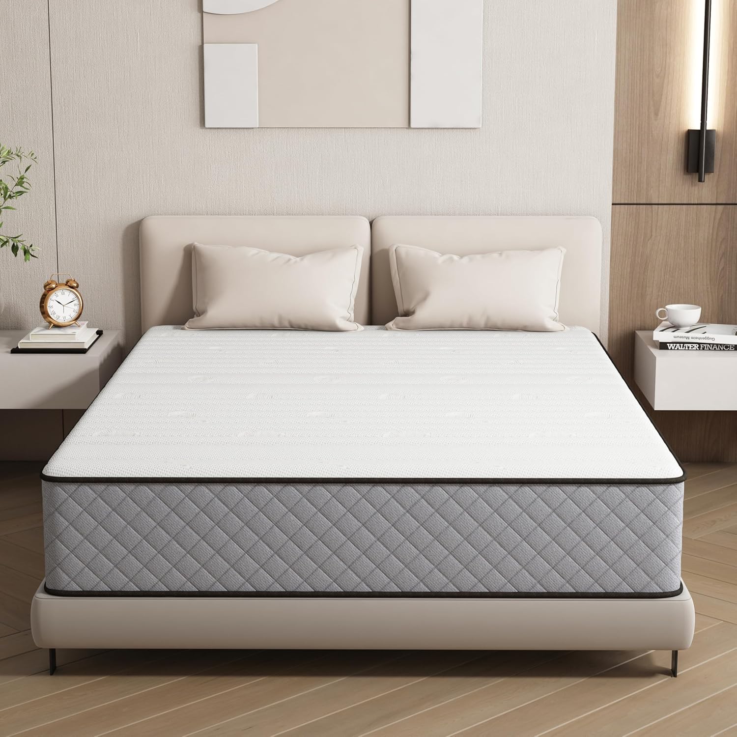 Matelas - hybride 140x200, ressorts, mémoire de forme, 21cm, soutien ferme