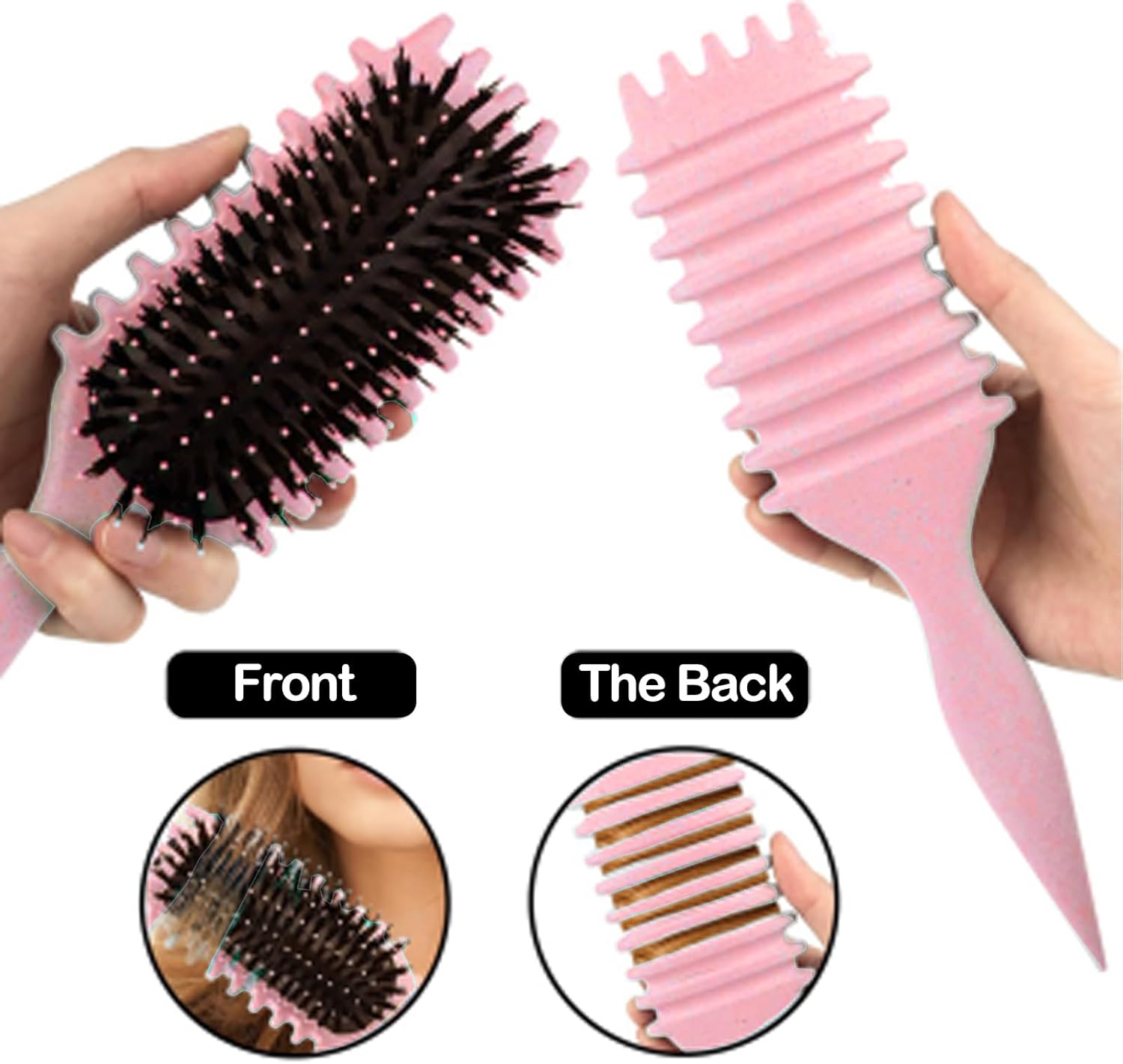 Brosse à boucler - modèle boucles défini - 28cm - réduit frisottis, fixe et modèle