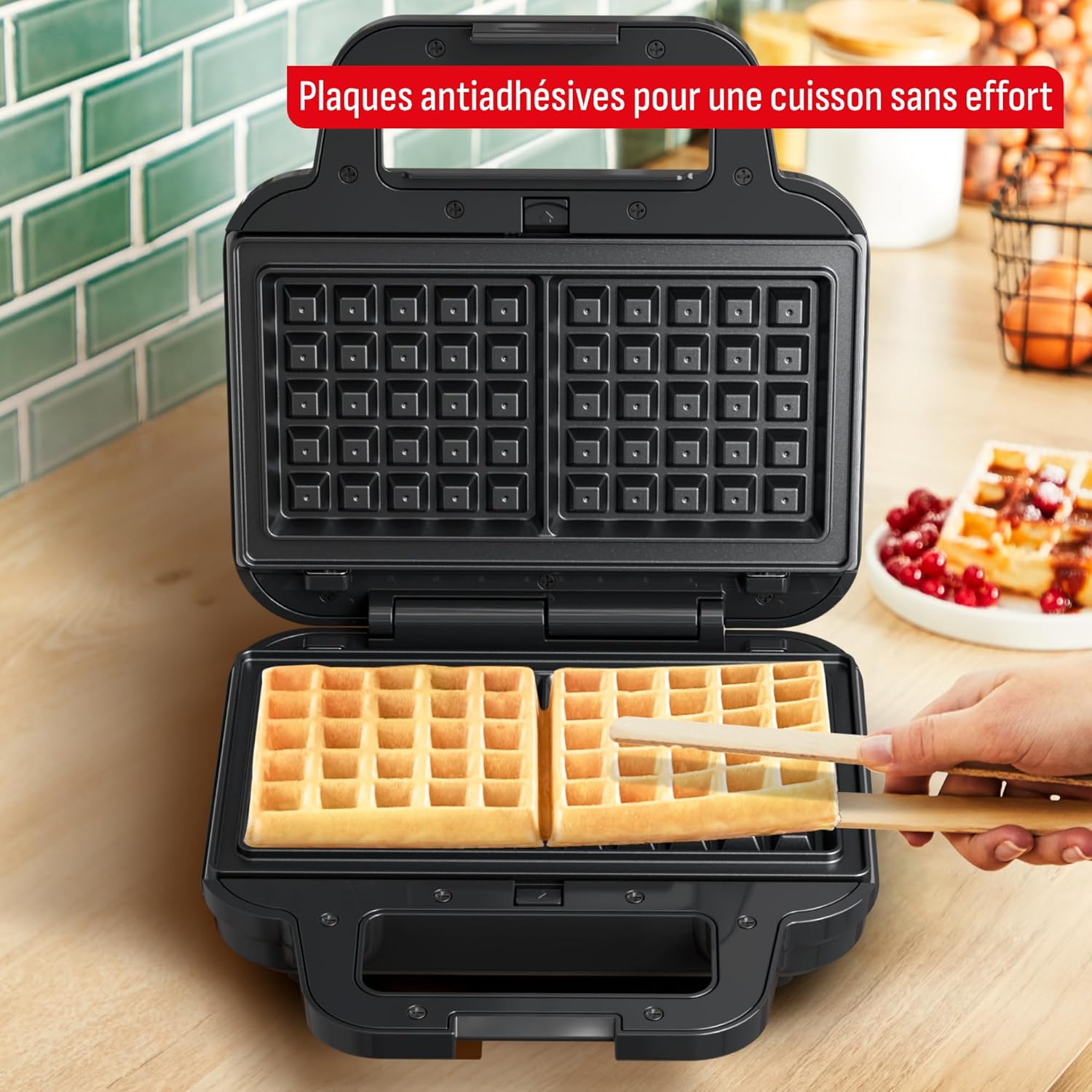 Tefal - UltraCompact 3-en-1 - compact - 3 plaques incluses, 700W, rangement facile, SW383D10