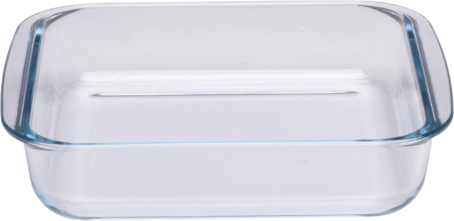 Alpina - plat à four carré verre 1,6L - 24,5x22x5cm - four, micro-ondes, lave-vaisselle