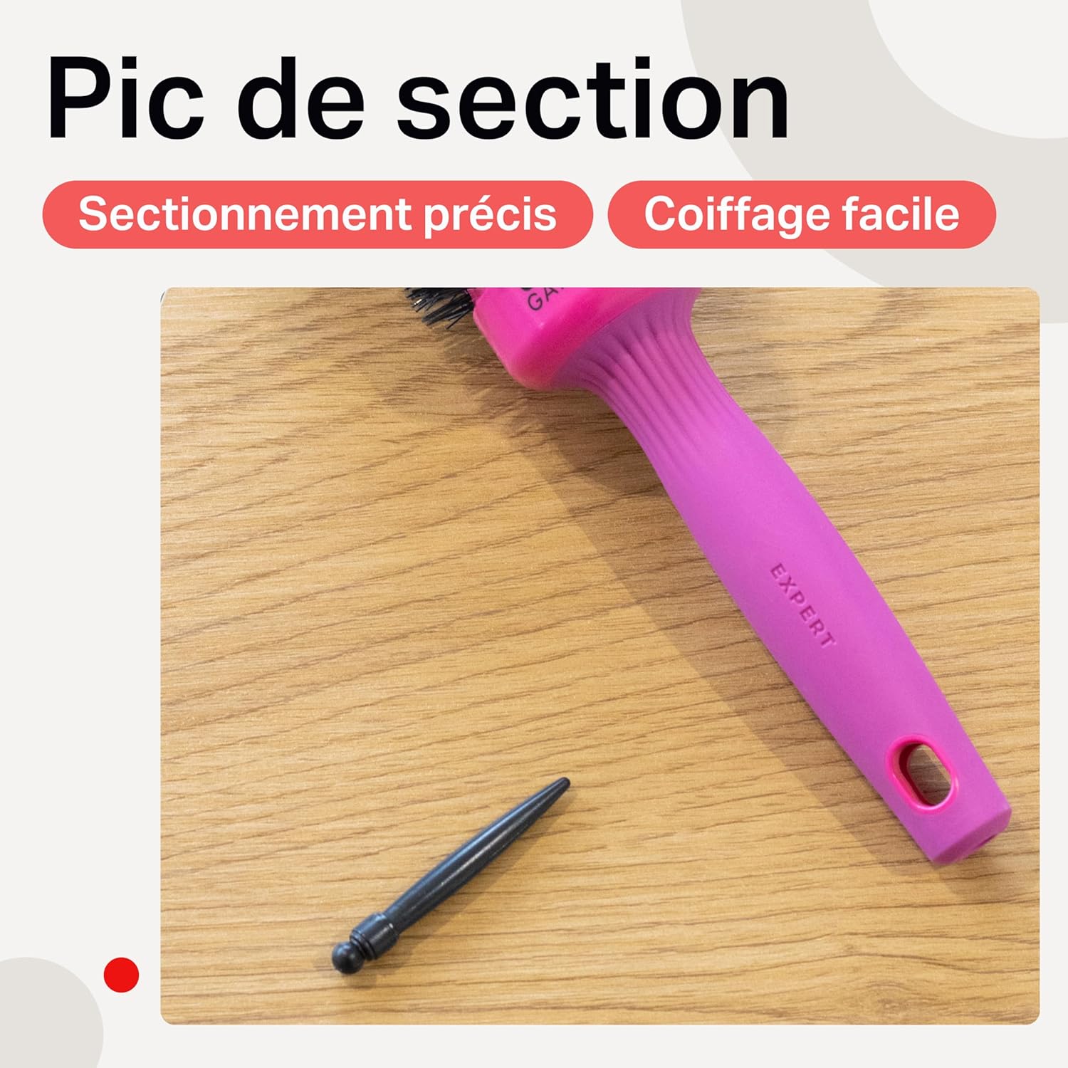 Olivia Garden - Expert Blowout Shine - brosse ronde céramique antistatique, effet brillant sans frisottis