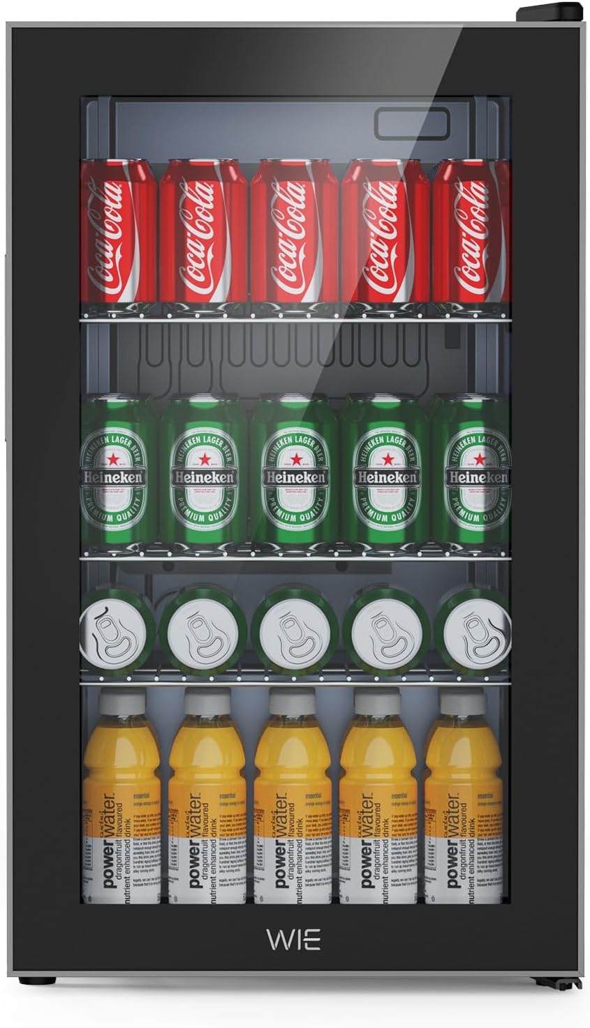 WIE - Mini réfrigérateur 70L - double vitre, silencieux, 105 canettes