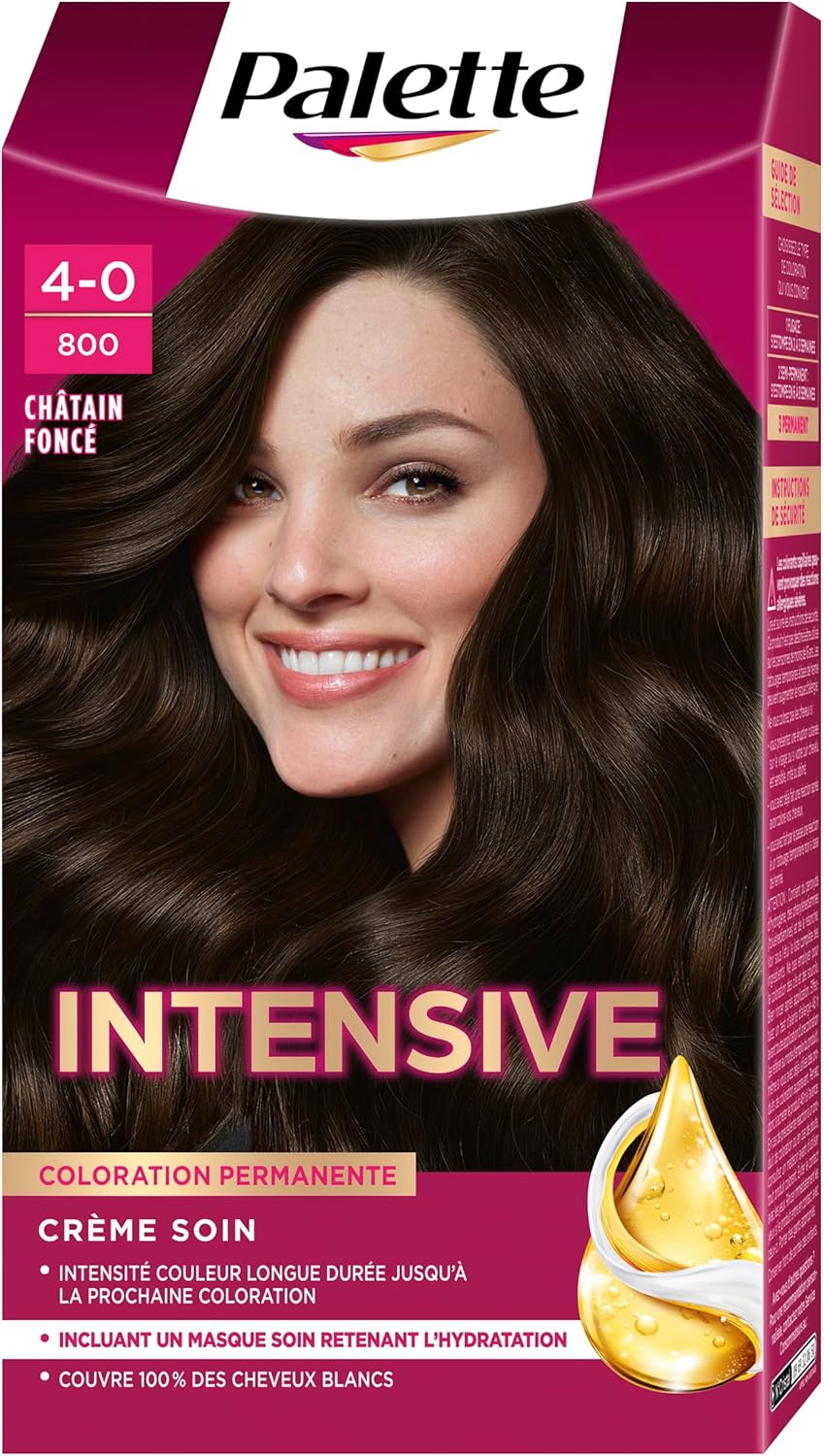 Schwarzkopf - Palette permanente - crème soin cheveux - 100% couvrant, 8 semaines, châtain foncé 800