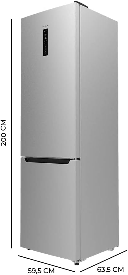 Cecotec - Bolero CoolMarket Combi 356 - 200x60cm - 356L, froid ventilé, basse conso, Total No Frost