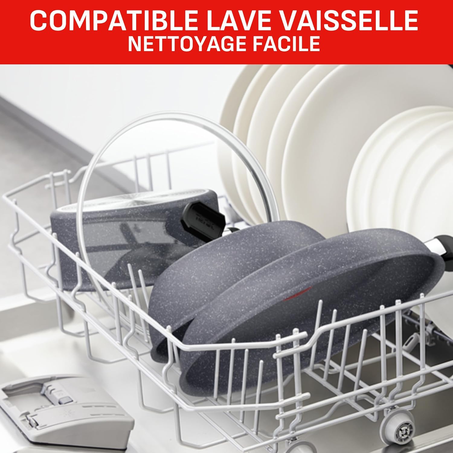 Tefal - Ingenio Natural On - 16/18/20 cm - casseroles induction, poignée amovible, empilables, lave-vaisselle L7669253