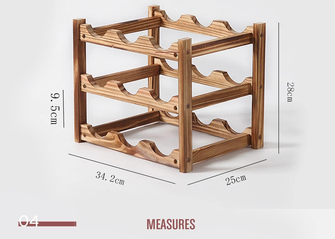 MAGIC SELECT - Casier à vin 12 bouteilles bois vintage - 3 étages