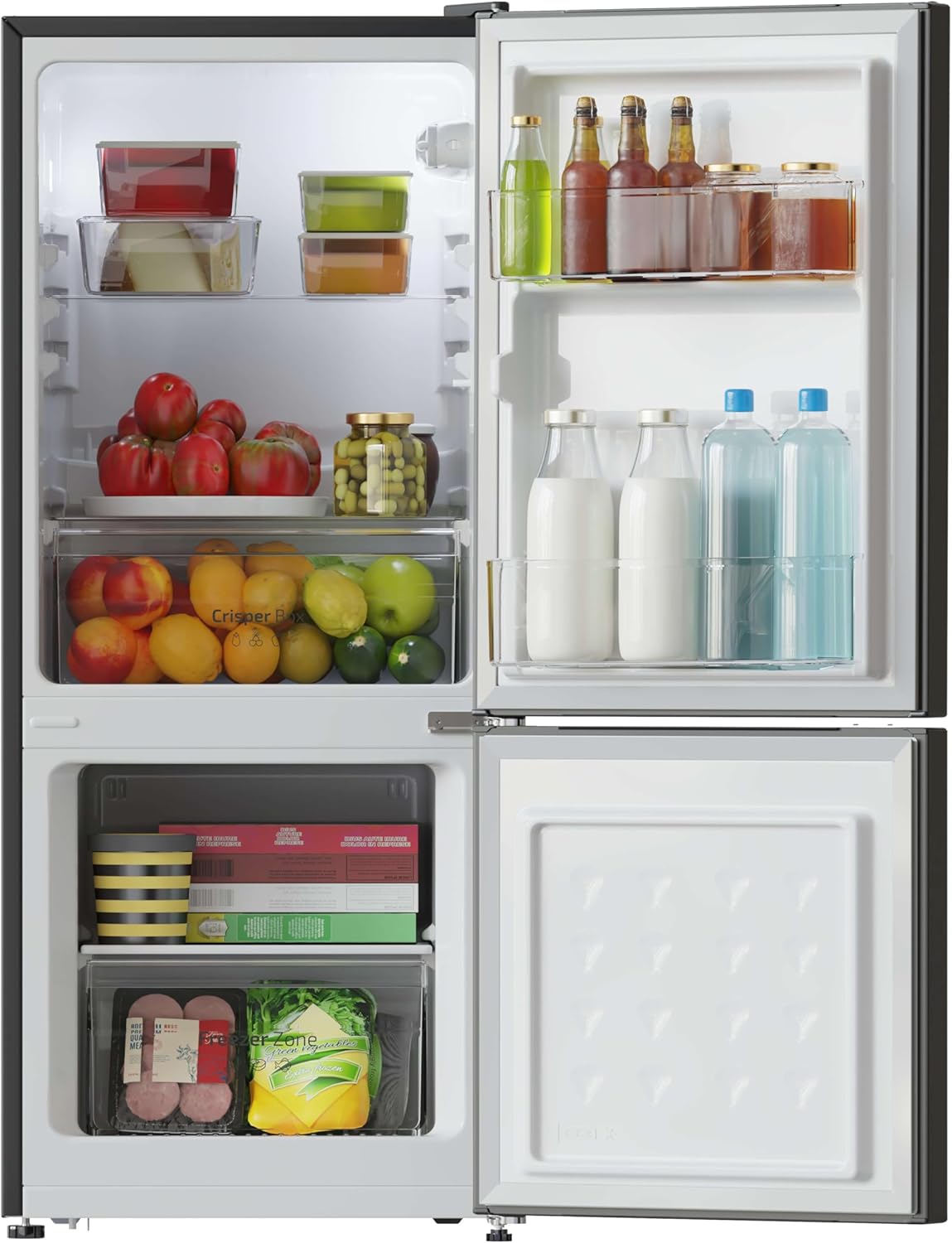 Cecotec - Bolero CoolMarket Combi 117 - 117L, Noire, Fast Freezing, Defrost, classe E