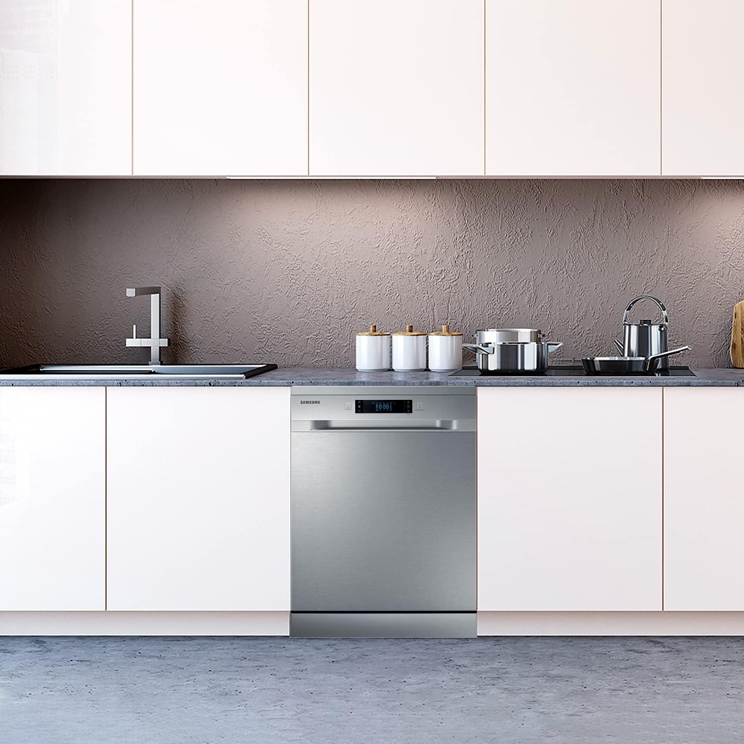 Samsung - Lave-vaisselle Série 6 - 60 cm - inox, DW60M6050FS