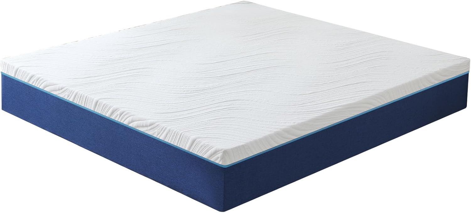 Matelas - mousse à mémoire, réversible, 90x190cm, 7 zones, 20cm épaisseur