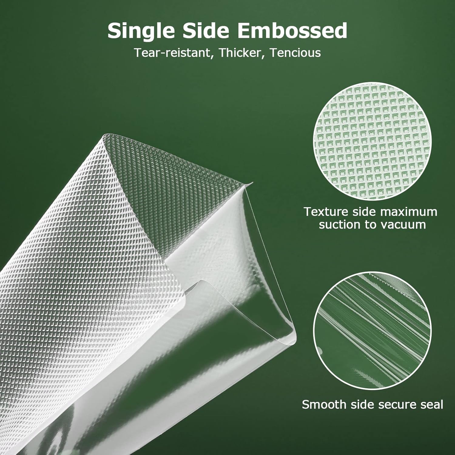 Rouleau sous vide alimentaire - 6 packs, 3 tailles, compatible machines, 28x300cm, 20x300cm, 15x300cm