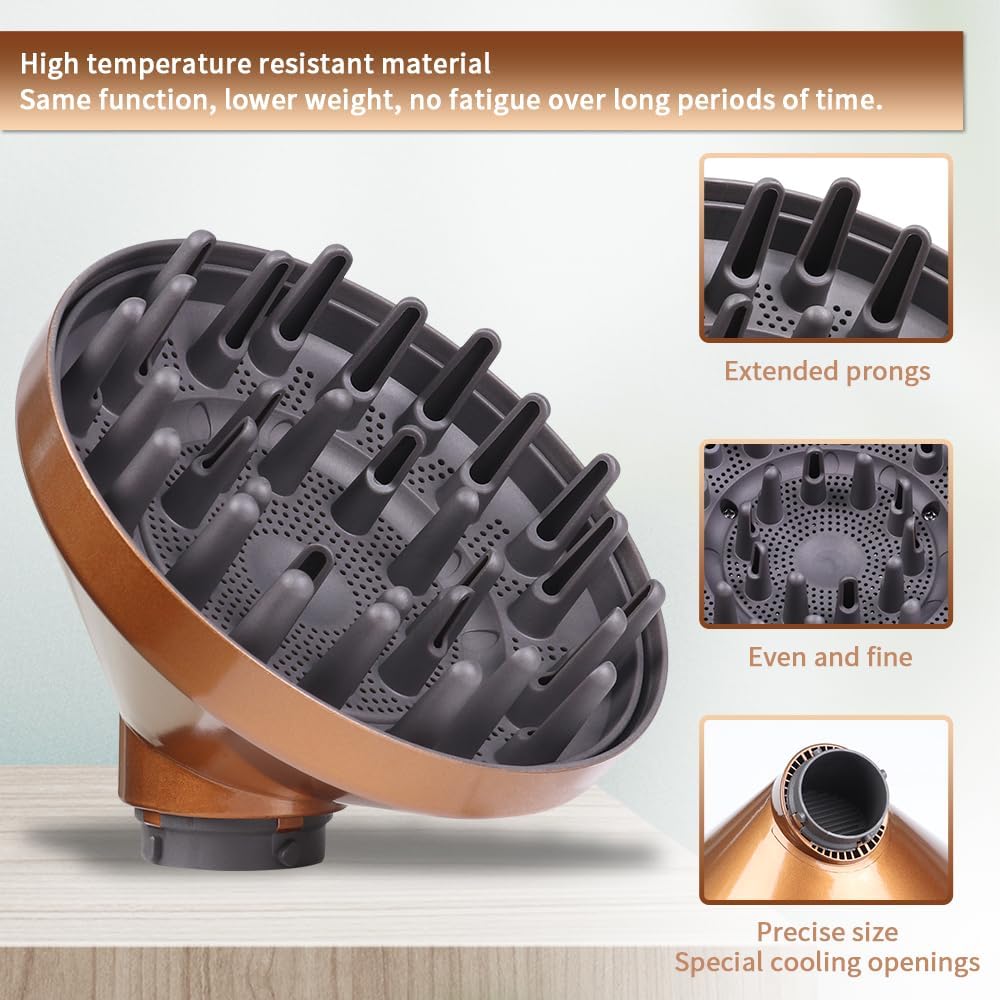 Dyson - Airwrap diffuseur doré - Accessoire cheveux longs bouclés