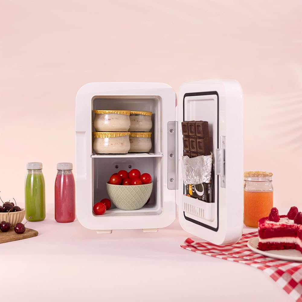 Cecotec - Mini frigo Bolero MiniColing 10L - chaud/froid, 12-220V, Bahamas Pink