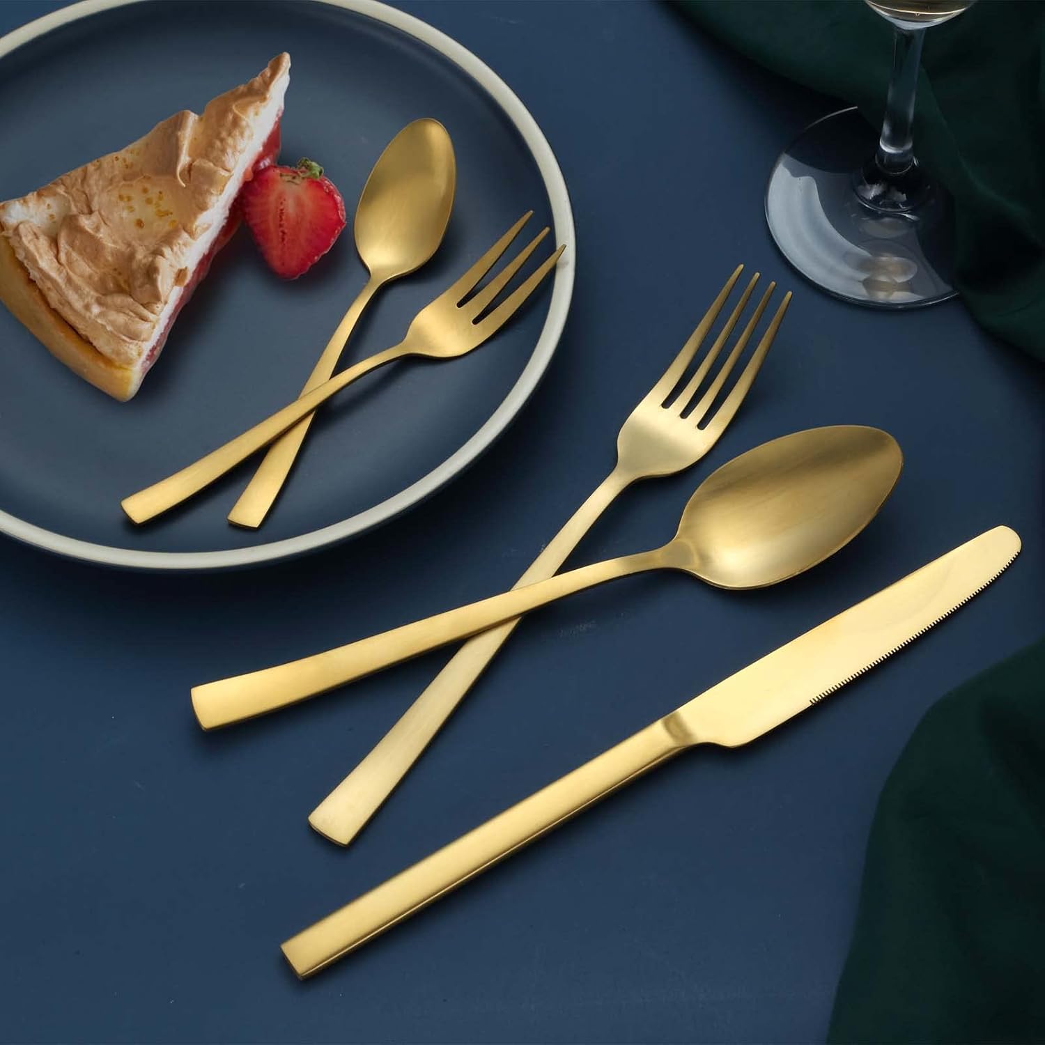 Hunnycook - Service de table 6 pers. 30pcs, inox or mat, lave-vaisselle