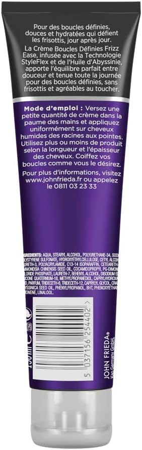 John Frieda - Frizz Ease Crème Boucles Définies - 150ml - anti-frisottis, définition des boucles