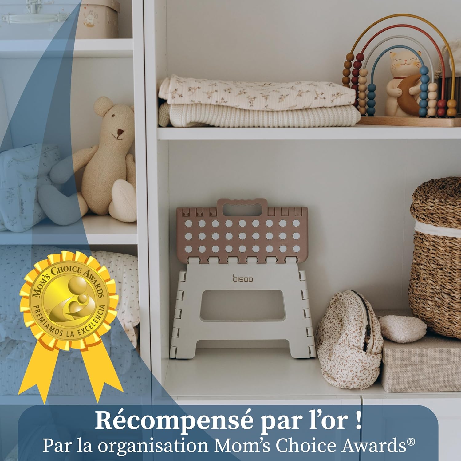 Bisoo - Tabouret pliant enfant 22 cm - plastique, portable, sûr