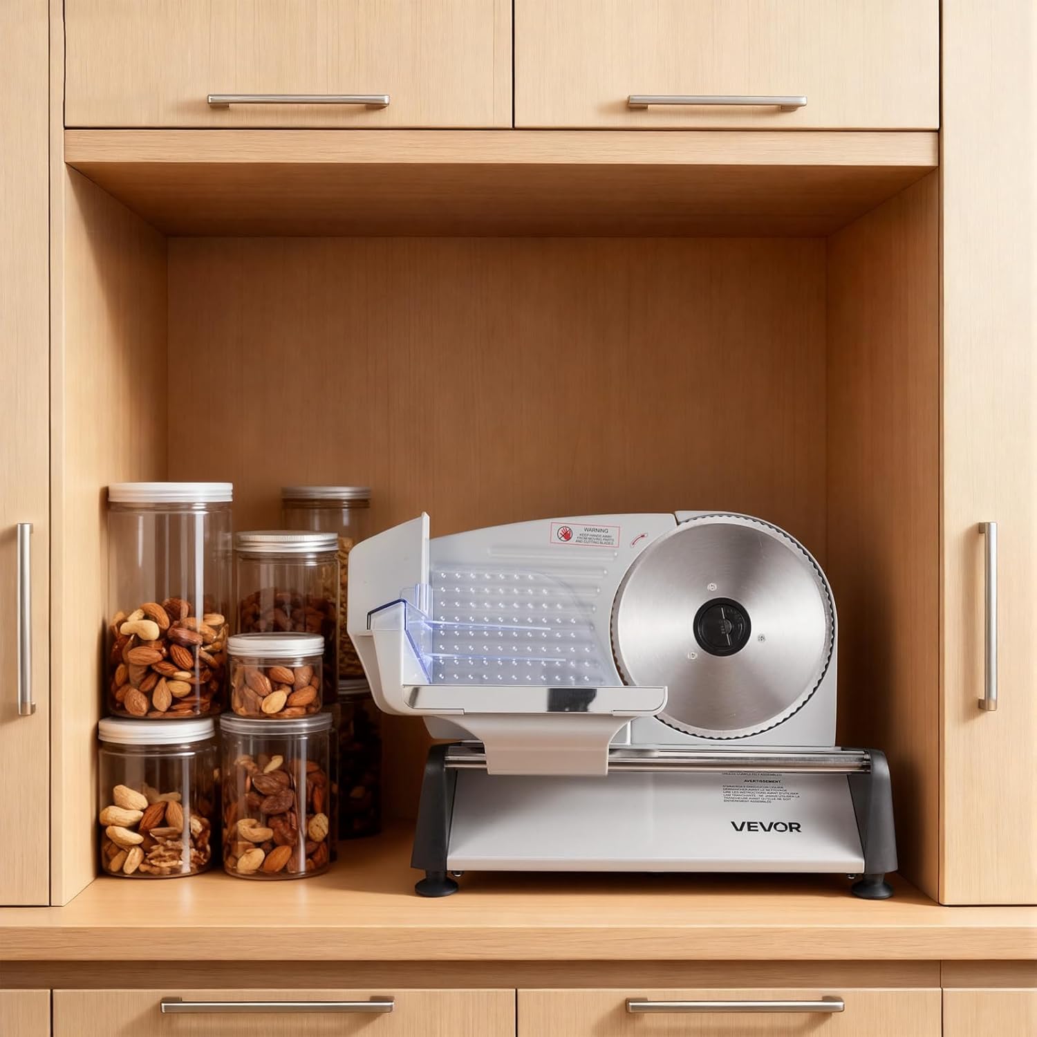 VEVOR - Trancheuse 200W - lame 190mm, épaisseur 0-15mm, 70-100tr/min