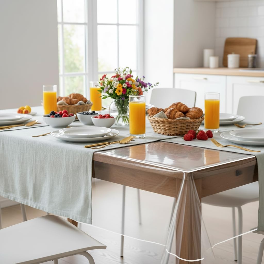 VITA PERFETTA - nappe transparente PVC fine - 140x200 cm - rectangle