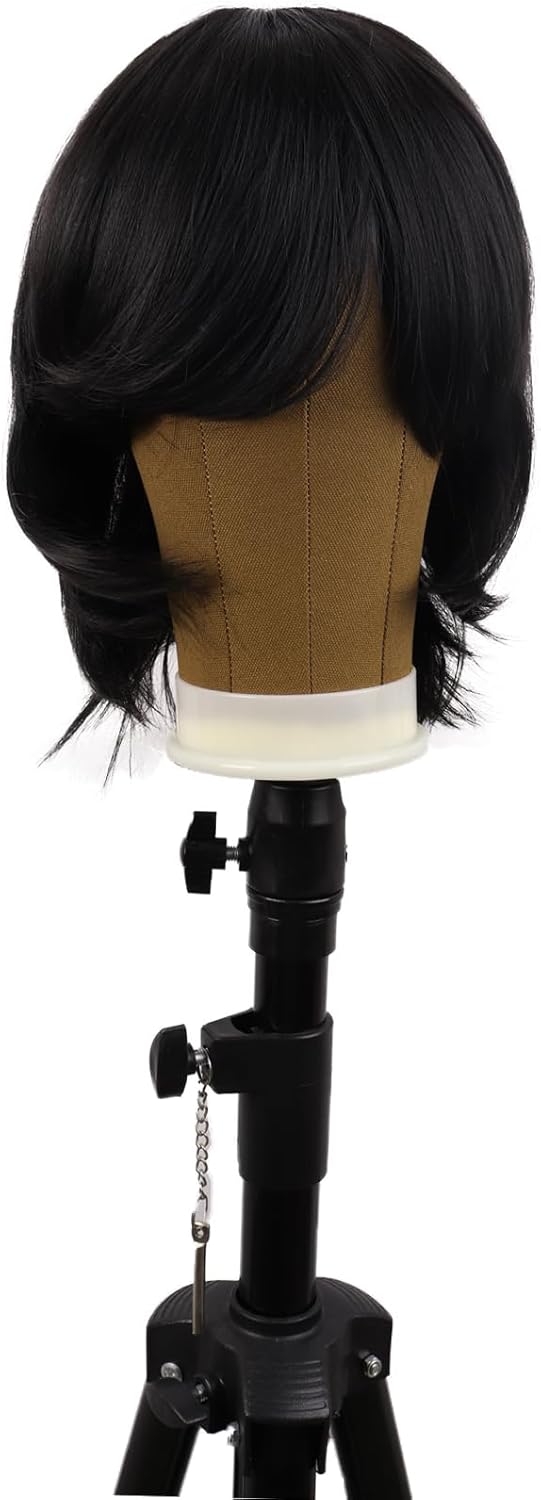 MapofBeauty - tête toile mannequin 22 pouces, perruques, léger brun