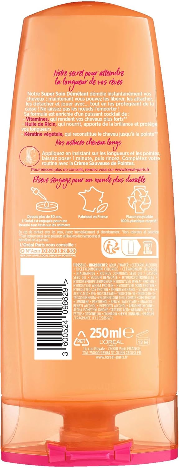 L'Oréal Paris - Elseve Dream Long - 250 ml - Kératine végétale, vitamines, huile de ricin