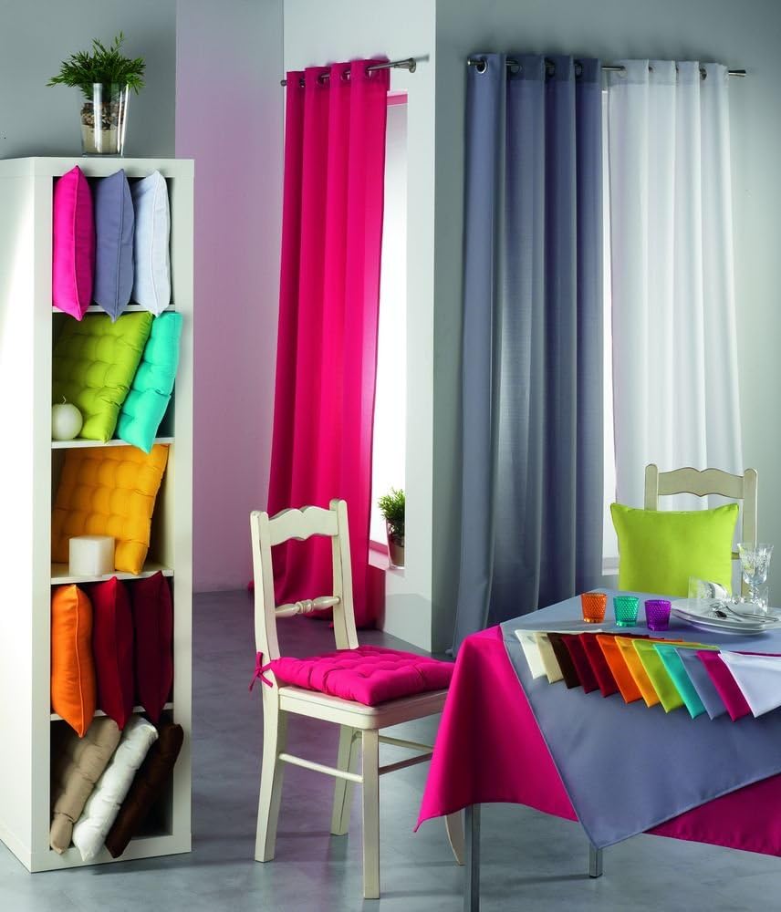 Nappe rectangle - polyester uni rouge - 140x250 cm - essentielle