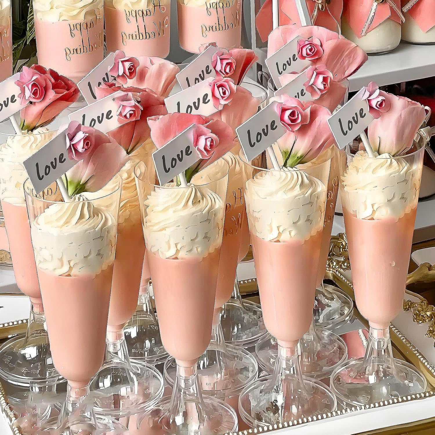 Flûtes à Champagne - 30 pièces - 160ml - Plastique réutilisable, transparent, élégant, pour fête