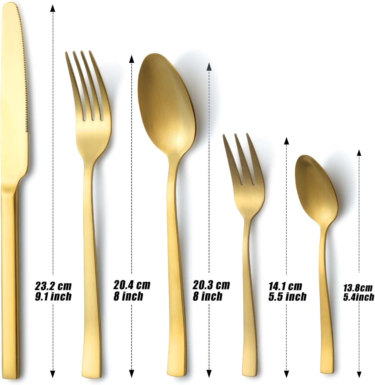 Hunnycook - Service de table 6 pers. 30pcs, inox or mat, lave-vaisselle