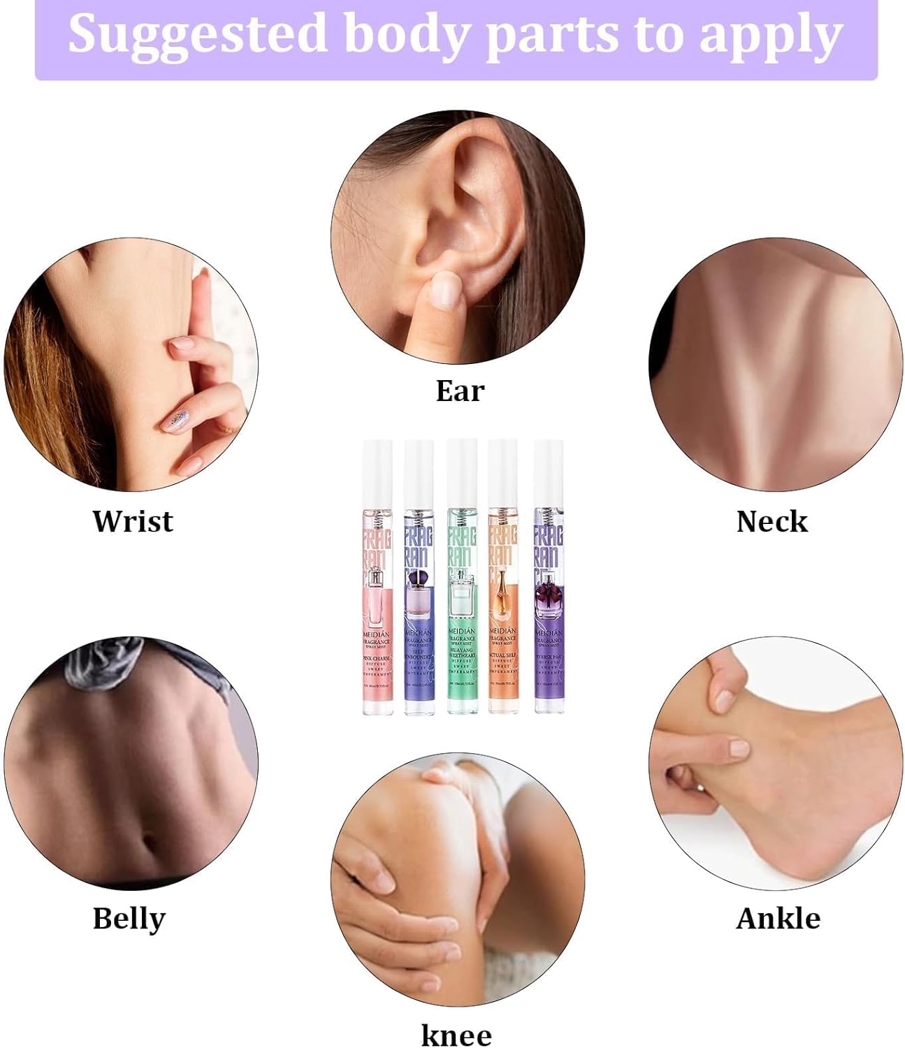 Coffret brume corporelle femme - floral frais - 5x10ml - cheveux & corps