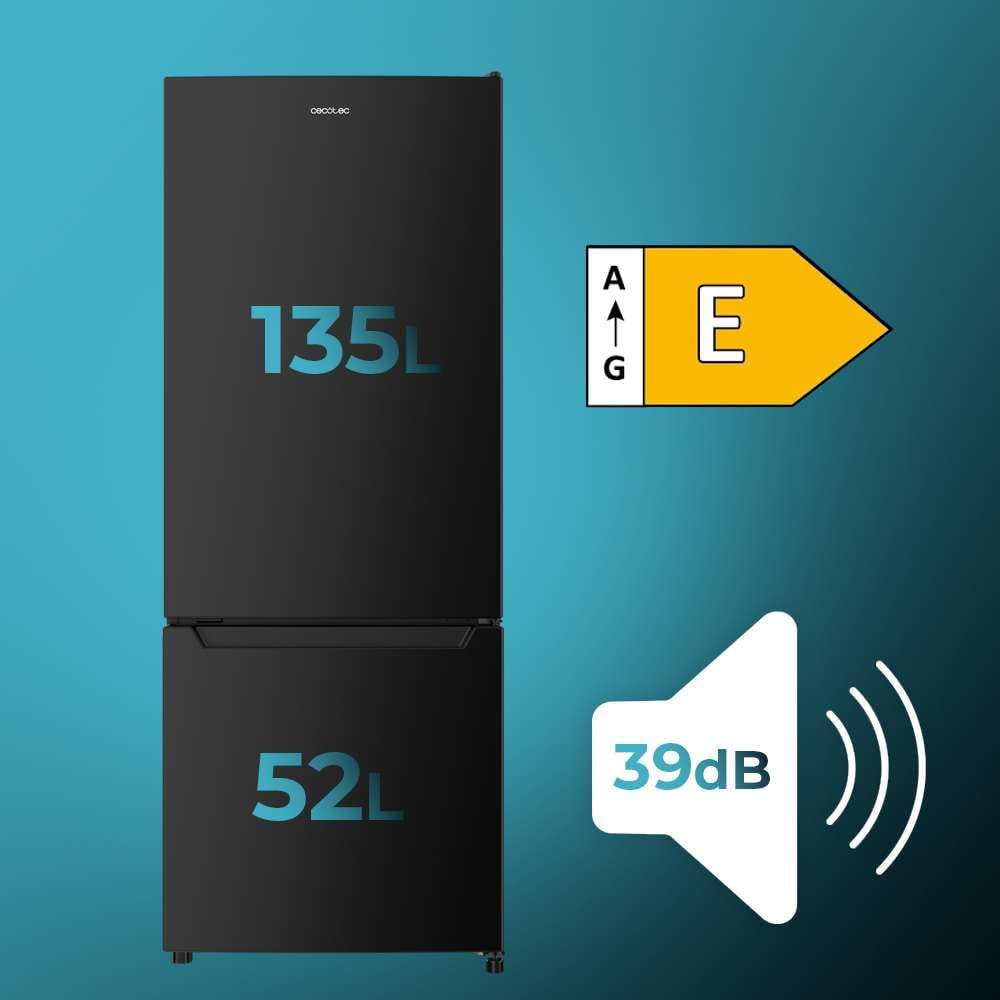 Cecotec - Bolero CoolMarket Combi 205 - 169x54cm, 117L, Fast Cooling, Classe E, DF