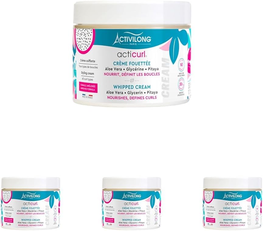 Activilong - Acticurl - 300ml - crème fouettée cheveux bouclés, 98% naturels