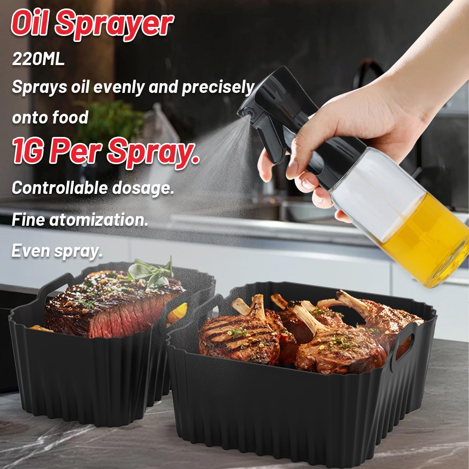 Accessoires Air Fryer - silicone, grille, papier cuisson, spray, EZ942BF0