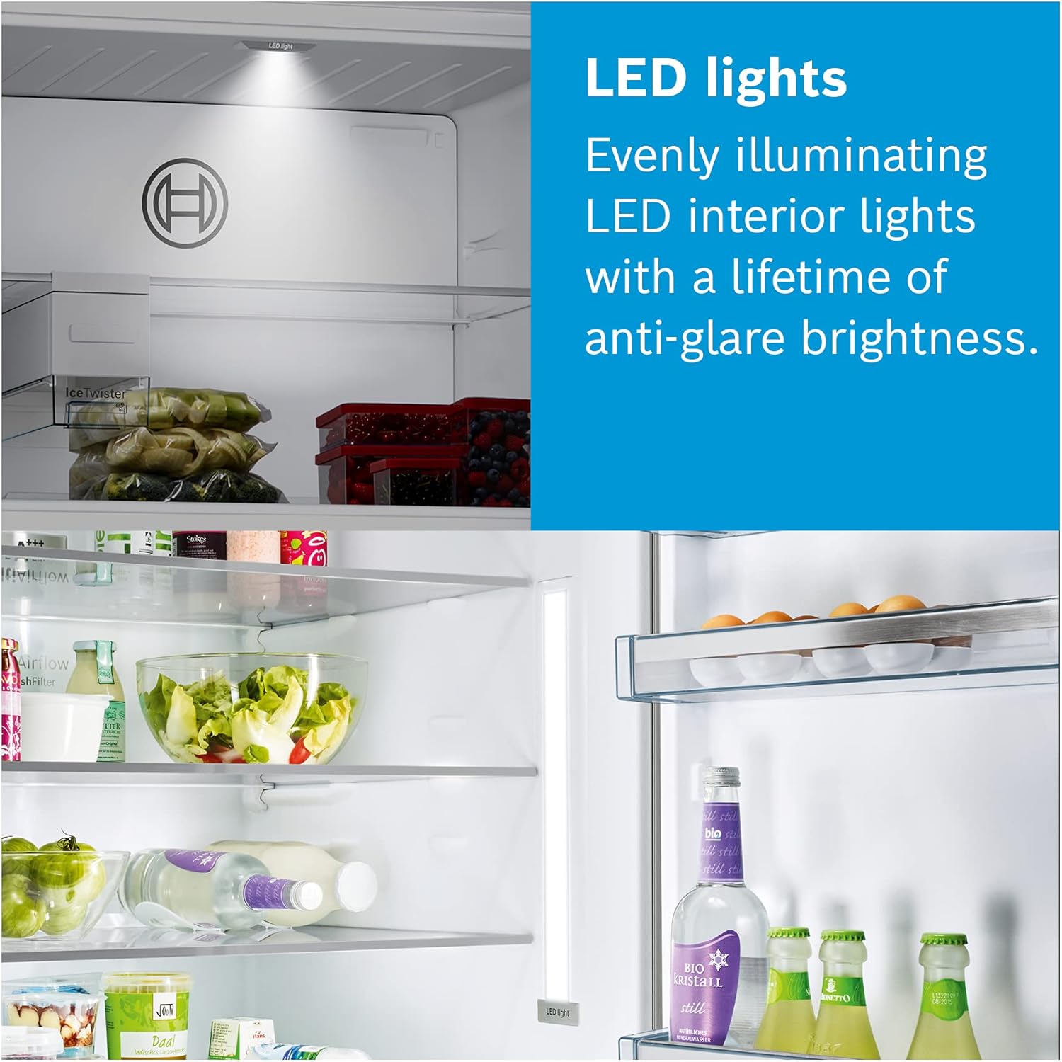 Bosch - combiné série 4, 203x70cm, blanc, réfrigérateur KGN49XWEA