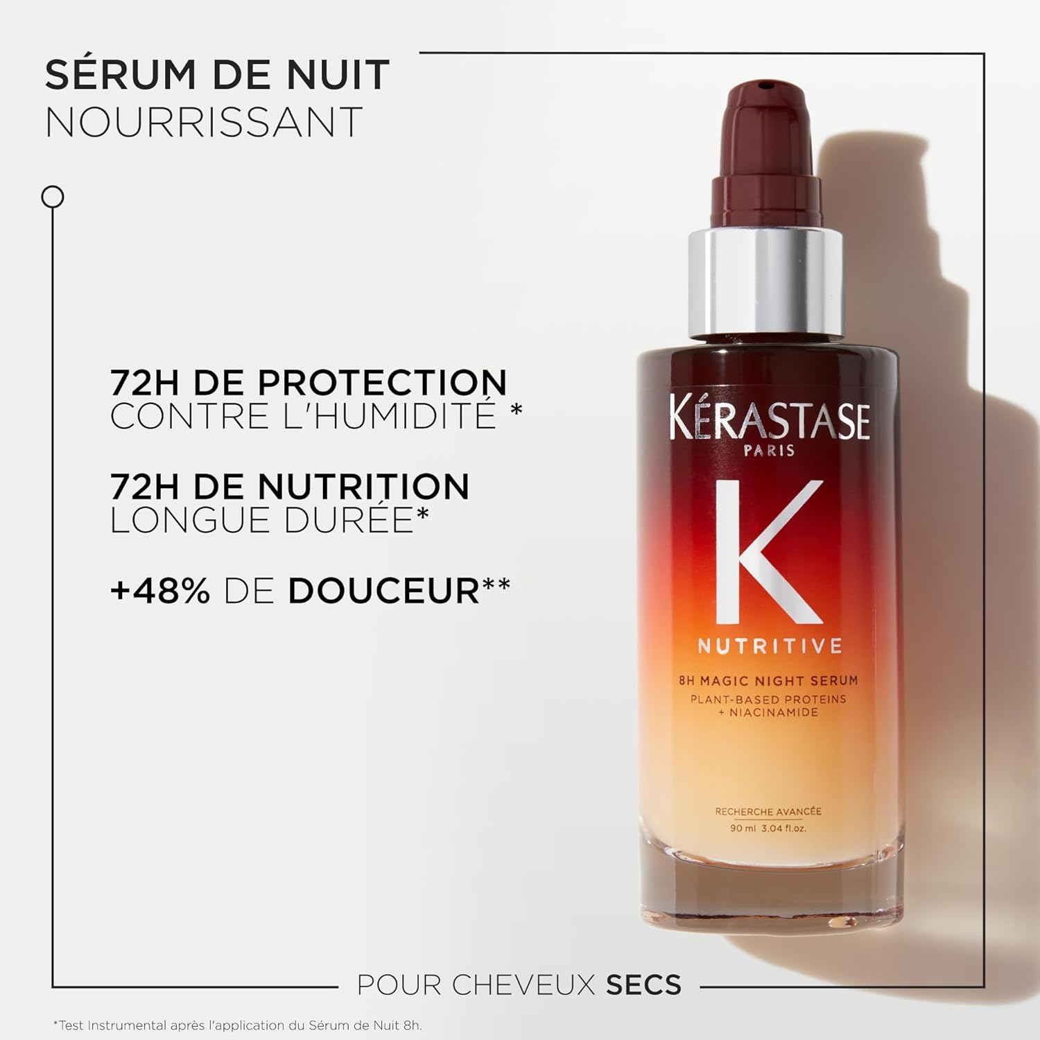 Kérastase - Nutritive 8H Magic Night Serum - soin nuit 100ml - nourrit, protège humidité, brillance, niacinamide